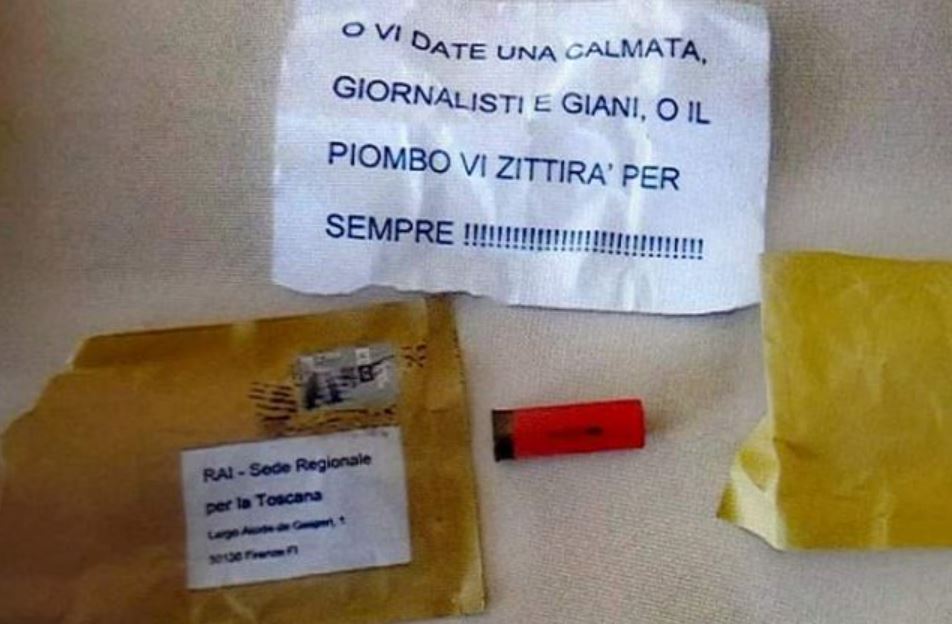 Busta minatoria alla sede Rai di Firenze. «Il piombo vi zittirà»