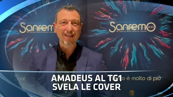 Amadeus al Tg1 svela le cover di Sanremo 2022
