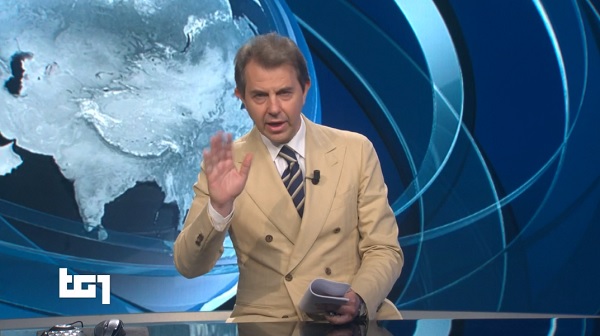 Lo strano saluto di Francesco Giorgino al Tg1 (Video). Tira una brutta aria per i ‘disertori’ della Rassegna Stampa?