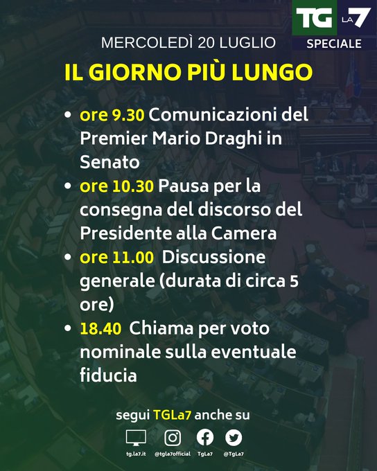 TgLa7 Speciale - Il Giorno più Lungo (Foto Twitter @TgLa7)