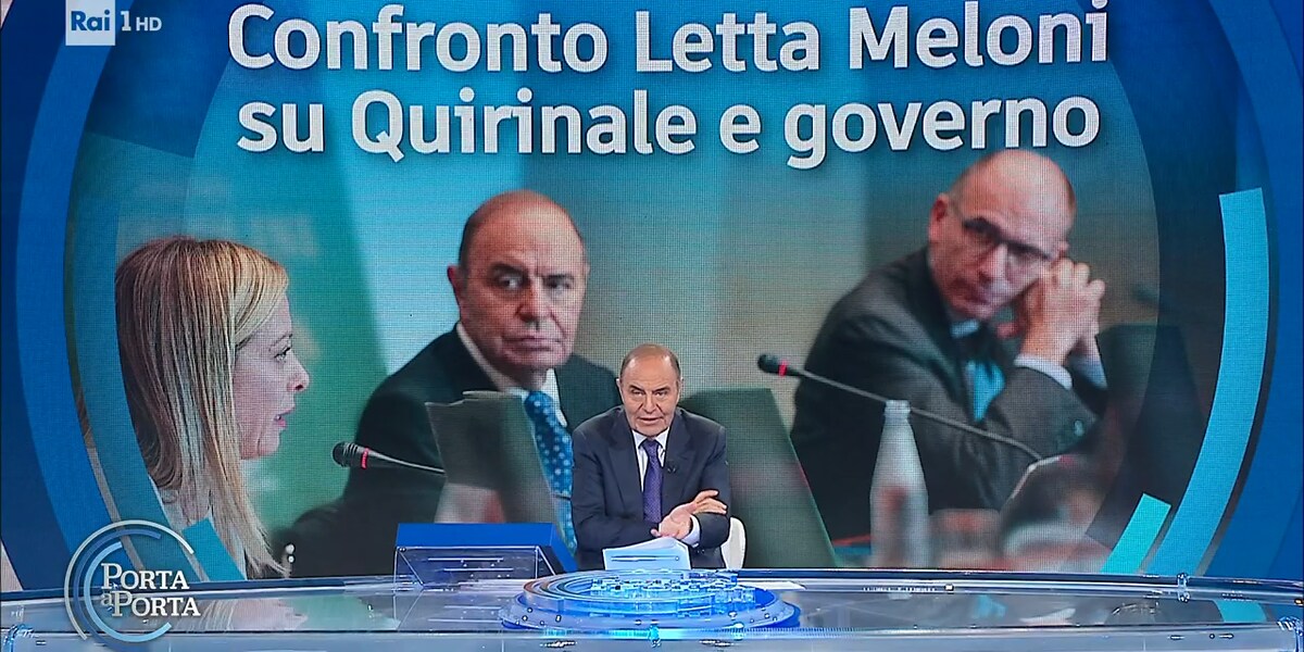 Elezioni 2022, il confronto in tv Letta vs Meloni il 22 settembre a Porta a Porta