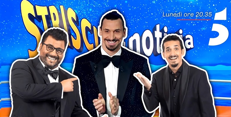 Zlatan Ibrahimovic ‘conduce’ Striscia la Notizia