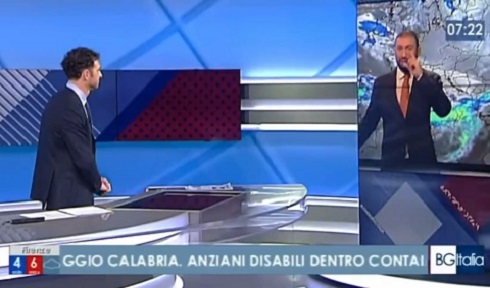 Gaffe a Buongiorno Italia. Il meteorologo Luca Ciceroni non si accorge di essere in onda e straparla – Video