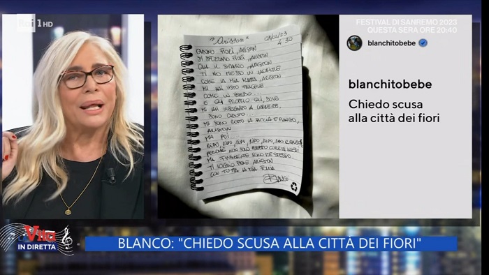 Sanremo 2023, Mara Venier a Blanco: «Perché non vieni a Domenica In e chiedi scusa al tuo pubblico? Penso che sarebbe bellissimo» – Video