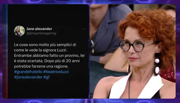 Grande Fratello, Beatrice Luzzi: «Jane Alexander mi ha sottratto il ruolo di Lucrezia Van Necker in Elisa di Rivombrosa»