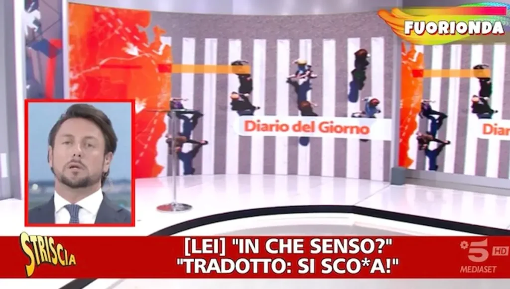Striscia scova i fuorionda ‘hot’ di Andrea Giambruno