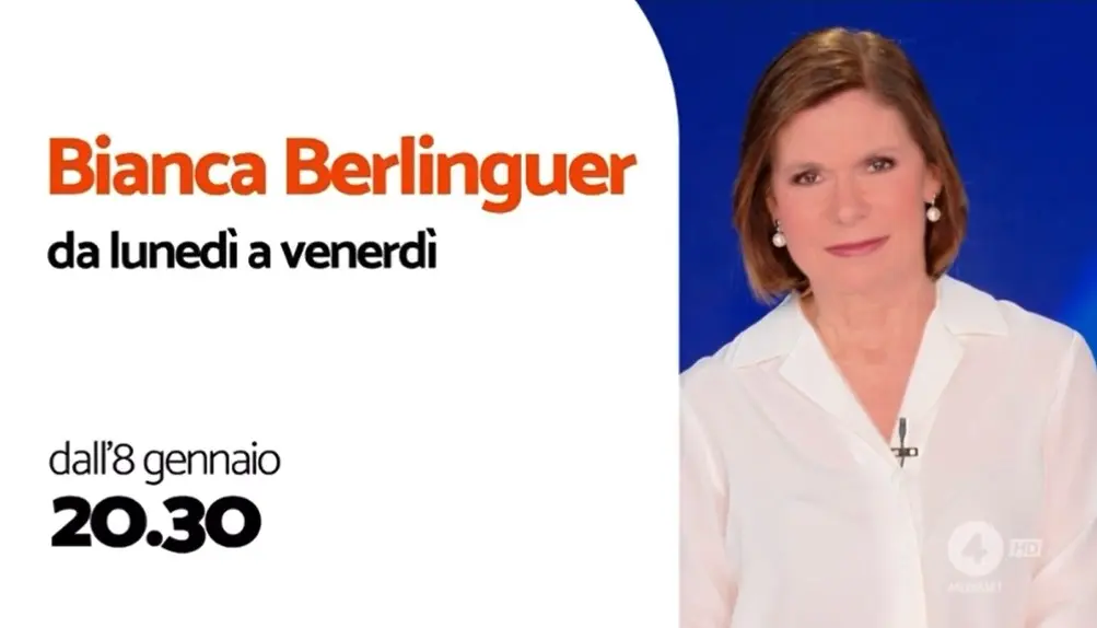 Bianca Berlinguer ‘senza titolo’ nell’access di Rete 4
