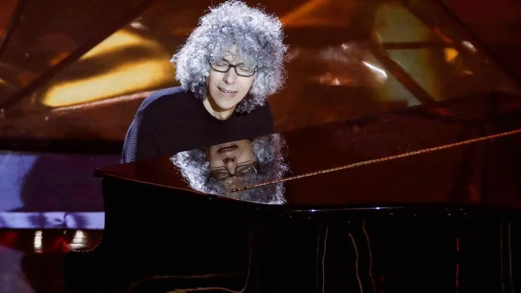 Giovanni Allevi ospite di Bruno Vespa a Cinque Minuti