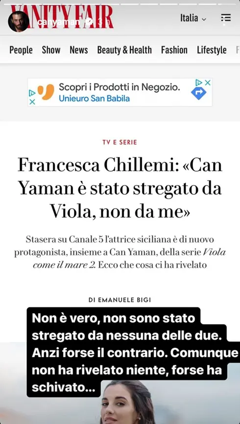 Can Yaman sui social