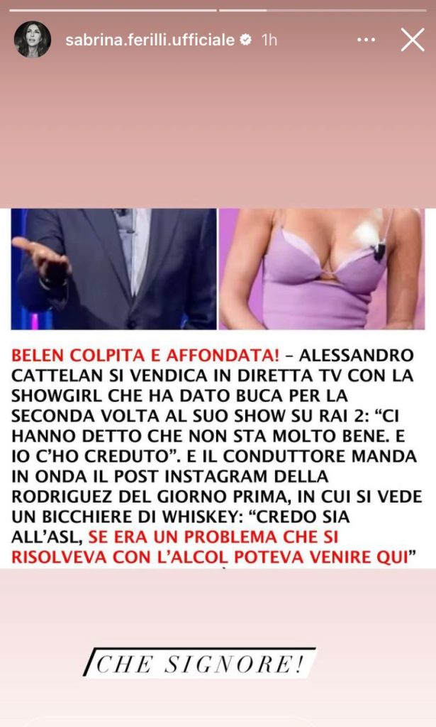 Sabrina Ferilli su Instagram