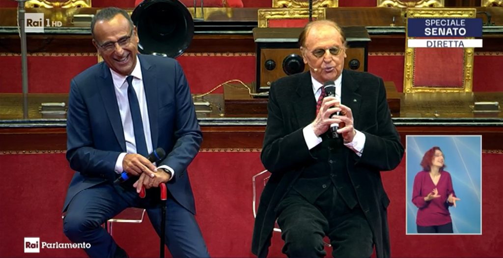 Conti e la Rai politicizzata: la battuta che non t’aspetti, per giunta in Senato