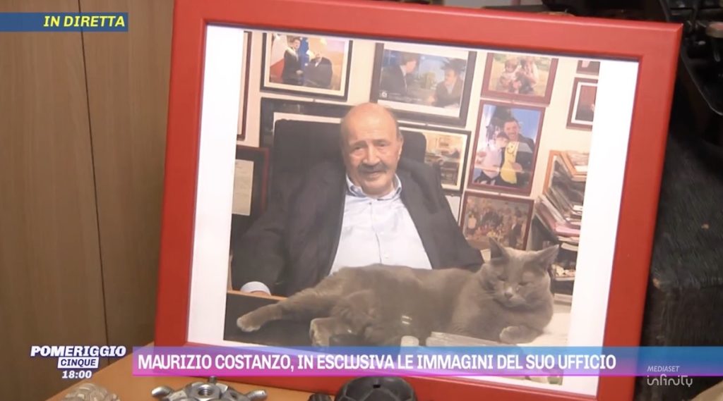 Pomeriggio Cinque nell’ufficio di Maurizio Costanzo