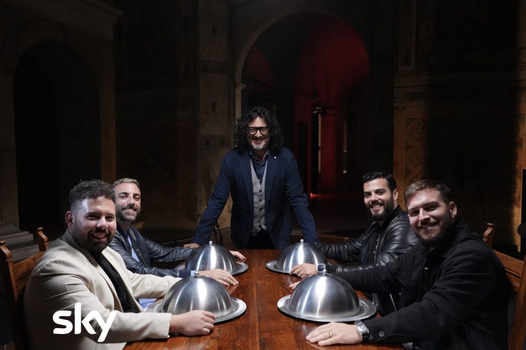 Borghese con i protagonisti della prima puntata