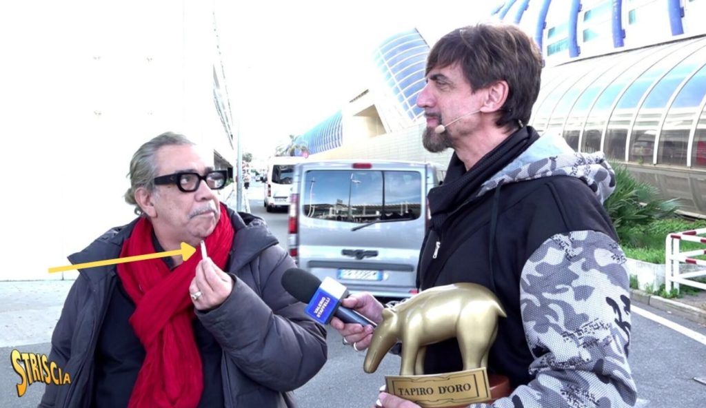 Burrascosa consegna del Tapiro a Guillermo Mariotto