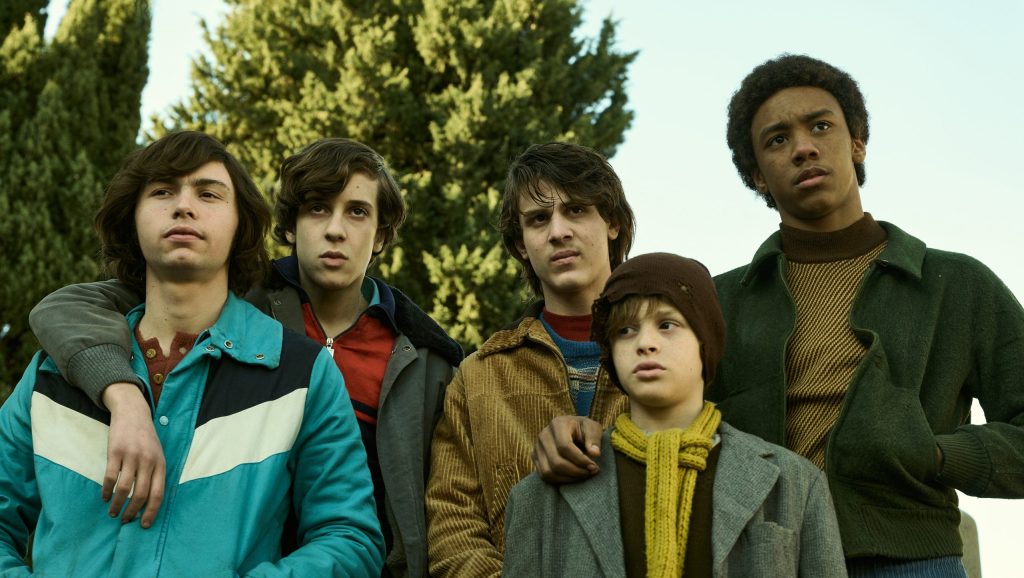 Antonio Del Duca, Mattia Francesco Cozzolino, Luca Lubrano, Antonio Incalza e Junior Rancel Rodriguez in Gomorra - Le Origini