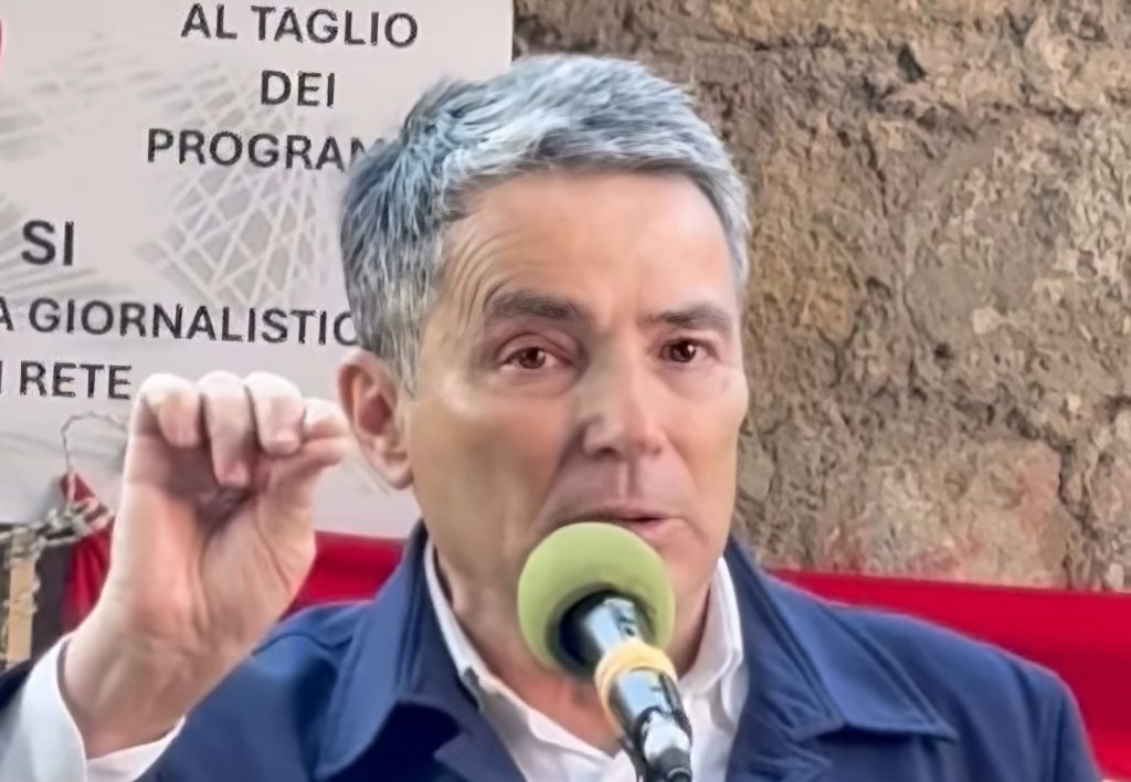 Duilio Giammaria si commuove alla protesta per i tagli Rai