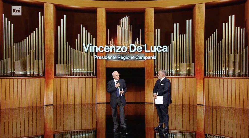 Vincenzo De Luca ai Palinsesti Rai