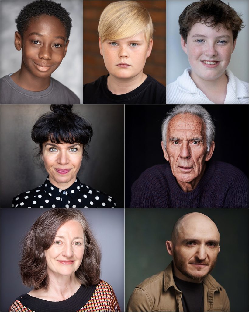 Elijah Oshin, Finn Stephens, William Nash, Sirine Saba, Richard Durden, Bríd Brennan e Leigh Gill nel cast di Harry Potter