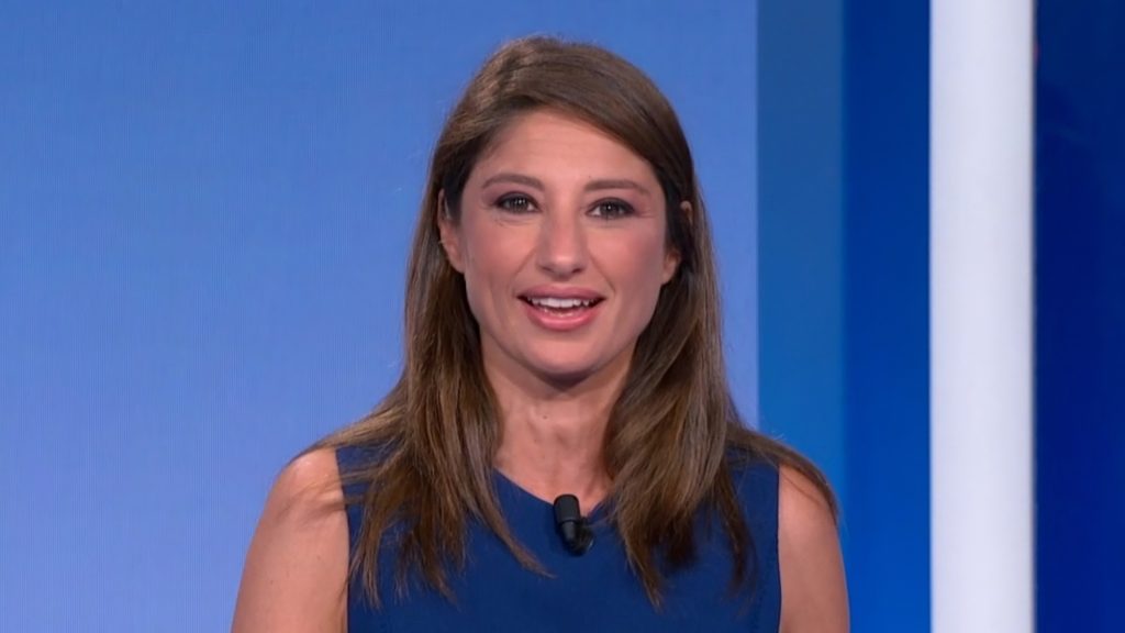 Maria Soave con Tiberio Timperi a 1mattina News