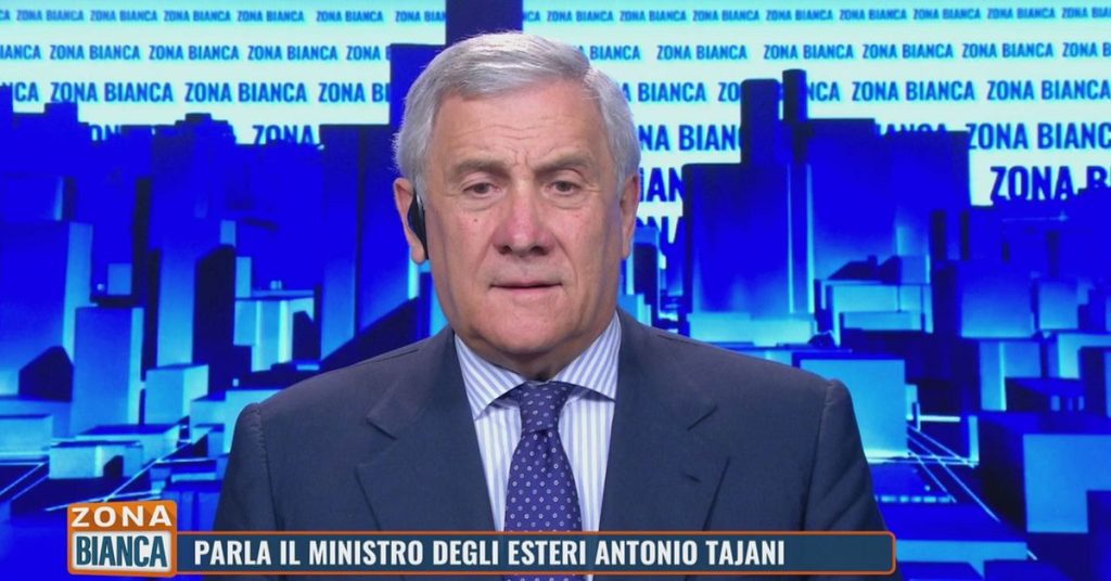 Antonio Tajani stasera a Zona Bianca