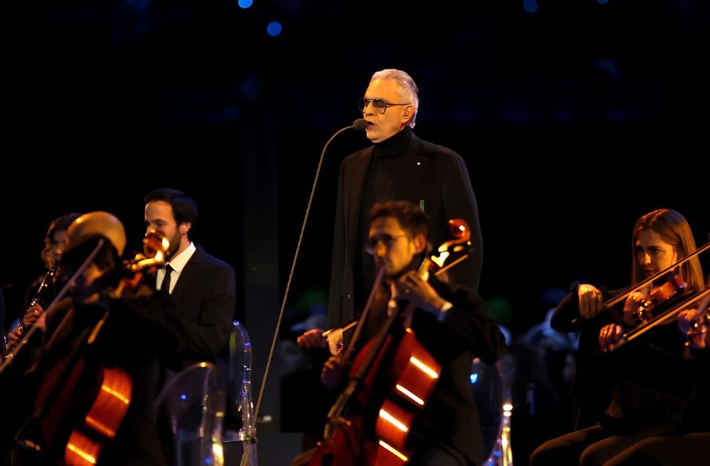 La magia del ‘Nessun dorma’ di Andrea Bocelli alla cerimonia d’apertura di Milano-Cortina 2026