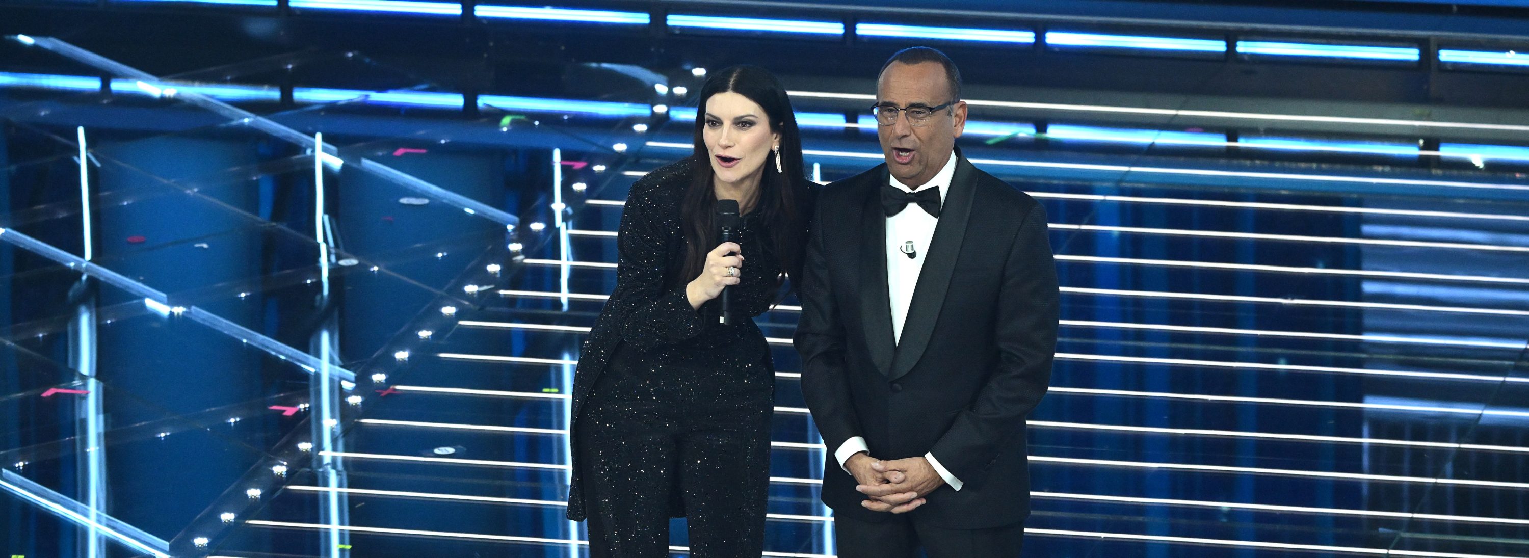 Laura Pausini e Carlo Conti