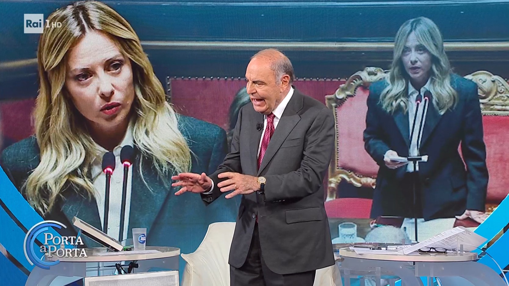 Furibonda sfuriata di Bruno Vespa a Porta a Porta: “Non glielo consento, stia zitto!”