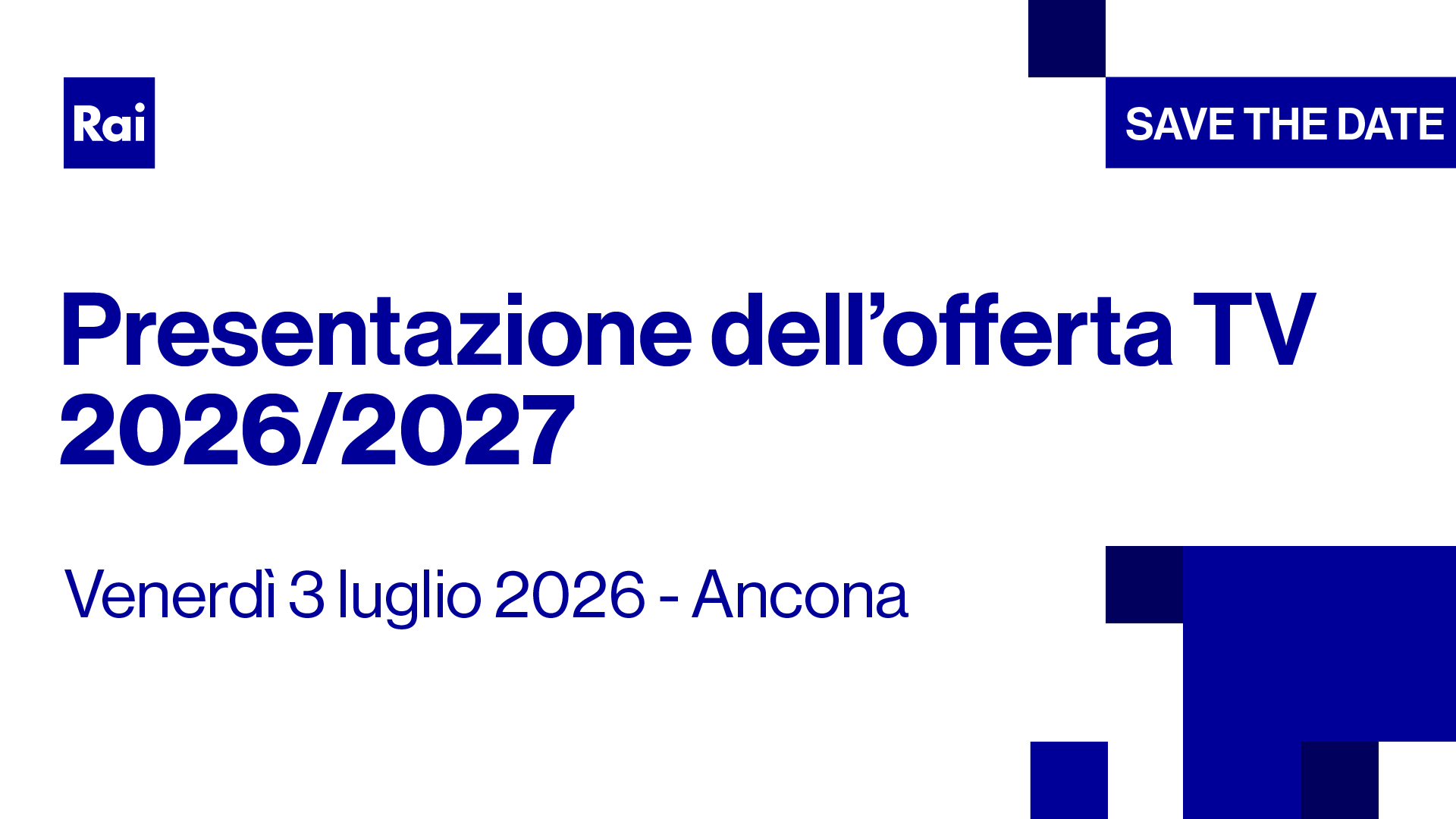 La presentazione dei Palinsesti Rai 2026/2027 ad Ancona