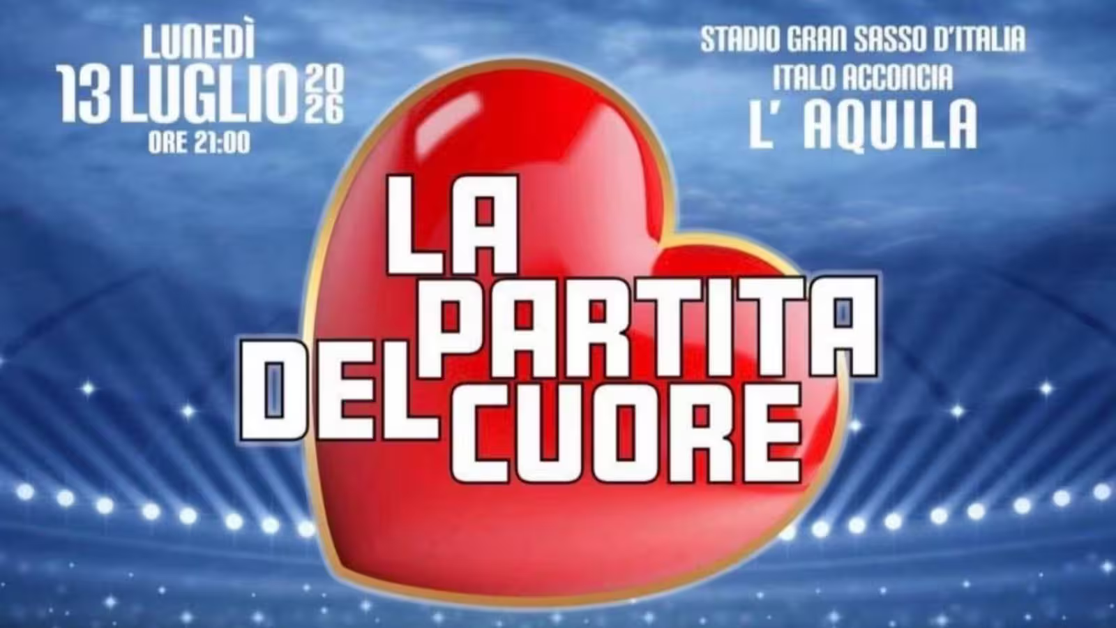 La Partita del Cuore torna stasera su Rai 1, tra i ‘giocatori’ anche Al Bano e Renzi
