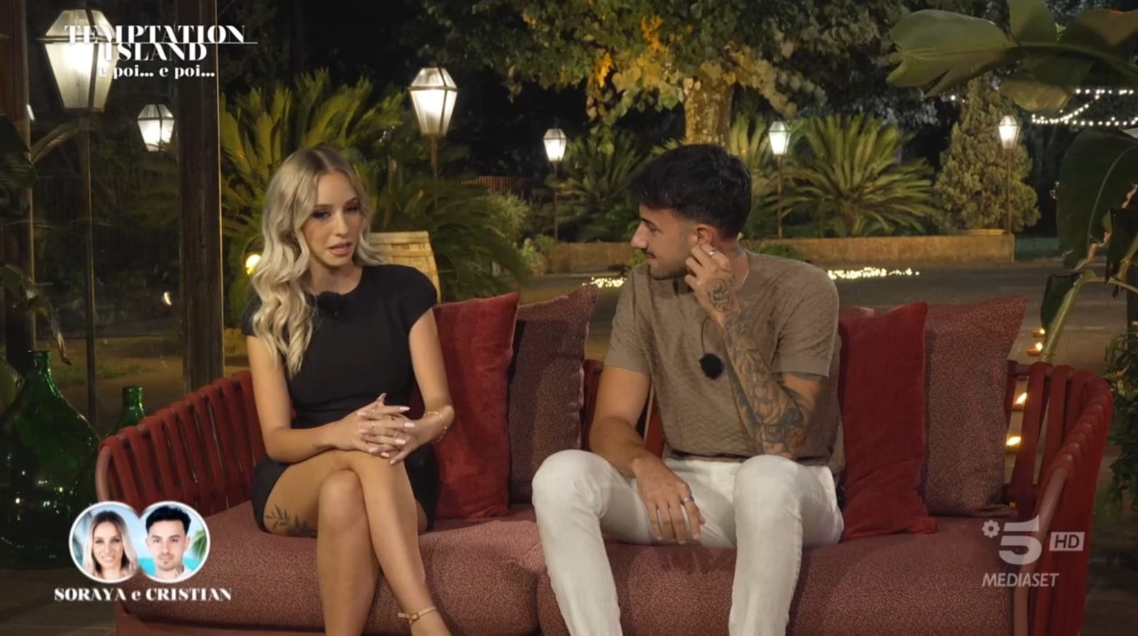 Temptation Island 2026 e poi… e poi…, diretta seconda puntata: Soraya ha scoperto che Cristian l’ha tradita con diverse donne