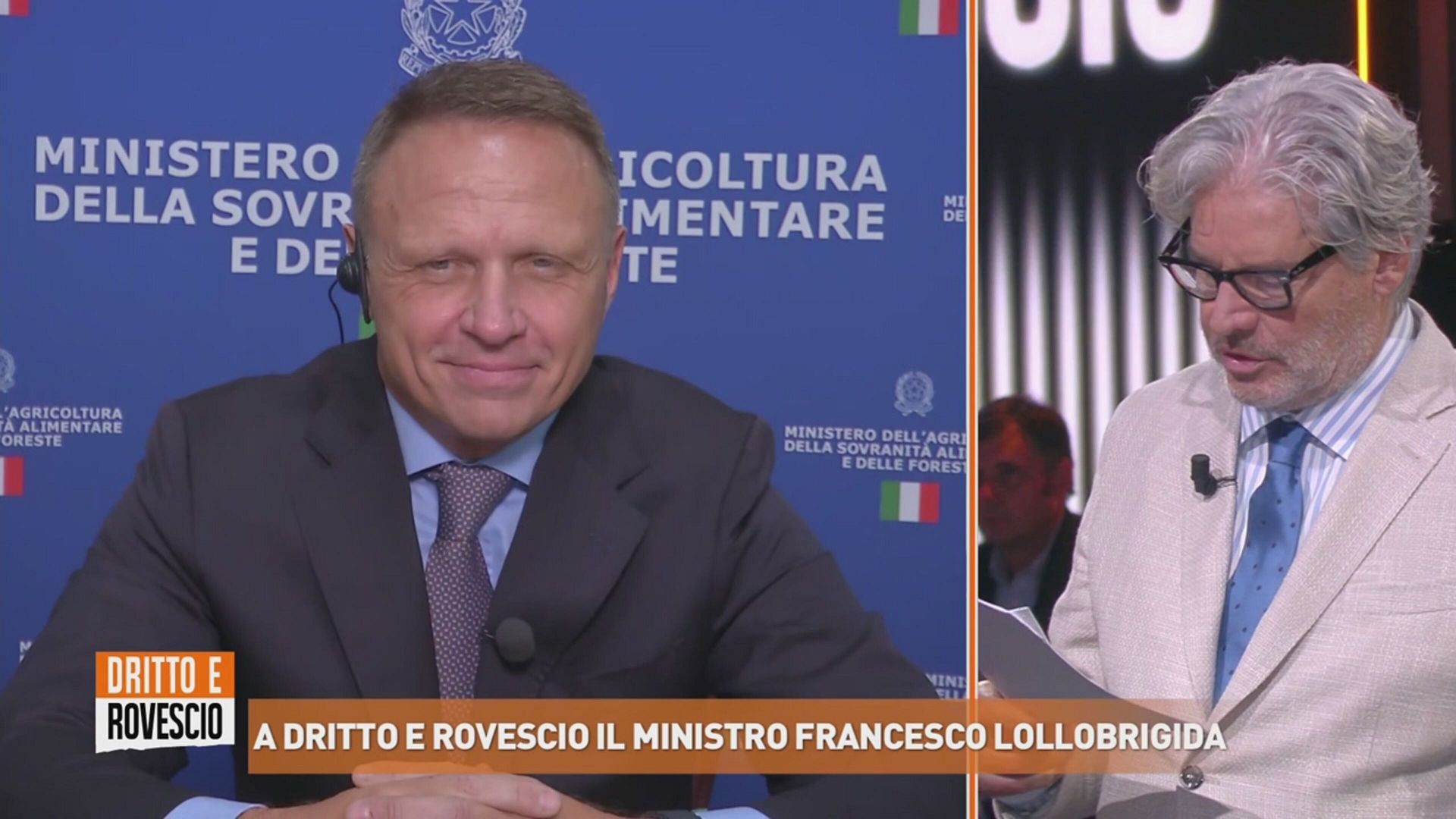 Dritto e Rovescio: stasera il Ministro Lollobrigida e il Presidente Occhiuto da Paolo Del Debbio
