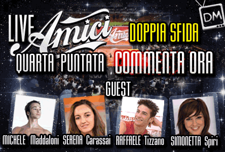 AMICI 9: LA DOPPIA SFIDA LIVE SU DAVIDEMAGGIO.IT. COMMENTANO CON NOI: SIMONETTA SPIRI, MICHELE MADDALONI, RAFFAELE TIZZANO E SERENA CARASSAI