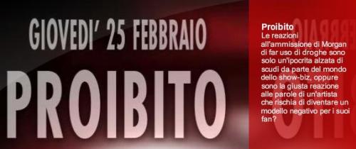 MORGAN, STASERA OSPITE AD ANNOZERO PER PRESENTARE IL BRANO SANREMESE