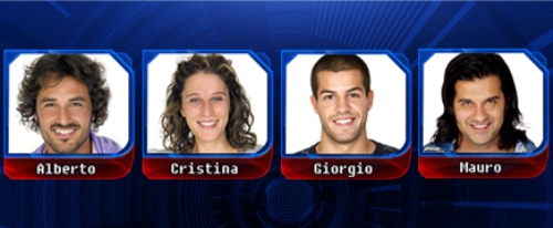 GRANDE FRATELLO 10: MAURO, ALBERTO, GIORGIO E CRISTINA I FINALISTI.