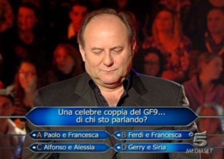 Protetto: ASCOLTI TV DI GIOVEDI 2 APRILE 2009: GRANDE FRATELLO… EDIZIONE STRAODINARIA (28.53%). MAI DIRE GF DA RECORD 37.11%. UN FIORELLO SOTTOTONO RACCOGLIE 1.015.000 SPETTATORI COL 3.53% DI SHARE
