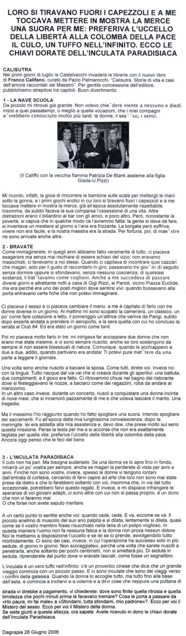 Calisutra - Franco Califano @ Davide Maggio .it