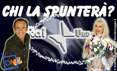 RAFFAELLA CARRA’ VS CARLO CONTI : TESTA A TESTA PER IL SABATO SERA DI RAIUNO