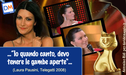 TELEGATTI 2008 : LAURA PAUSINI CANTA A GAMBE APERTE!