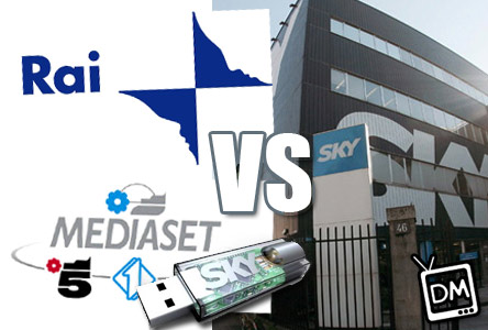 RAI E MEDIASET CONTRO SKY: RAIUNO, RAIDUE E RAITRE DEVONO RIMANERE SU SKY E DA COLOGNO ARRIVA UN ESPOSTO ALL’ANTITRUST PER LA DIGITAL KEY