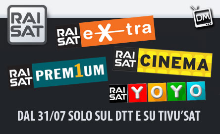 RAISAT LASCIA DEFINITIVAMENTE SKY E ARRIVA SUL DTT (SOLO IN SARDEGNA) E SU TIVU’SAT