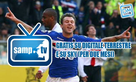 LA TV DELLA SAMPDORIA E’ GRATIS: SAMPTV SUL DIGITALE TERRESTRE LOCALE E SU SKY (PER I PRIMI DUE MESI)