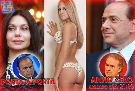 Veronica Lario, Noemi Letizia, Silvio Berlusconi, Bruno Vespa, Michele Santoro