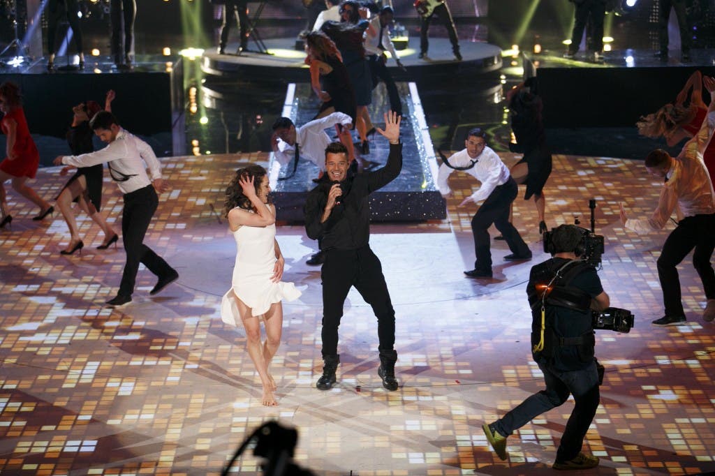 Ricky Martin durante la semifinale di Amici 2015