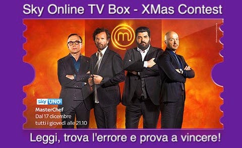 Sky Online TV Box Xmas Contest - Masterchef