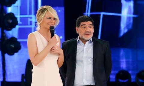 Maria De Filippi e Diego Armando Maradona ascolti amici