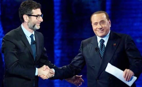 Fabio Fazio e Silvio Berlusconi