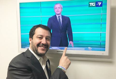 Salvini e mentana pagelle