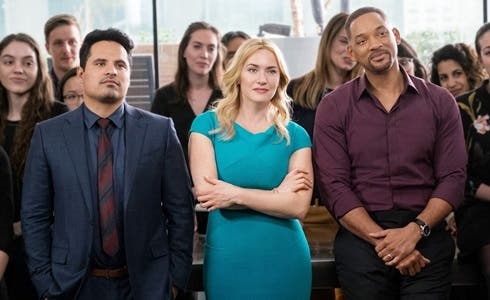Michael Peña, Kate Winslet e Will Smith in Collateral Beauty