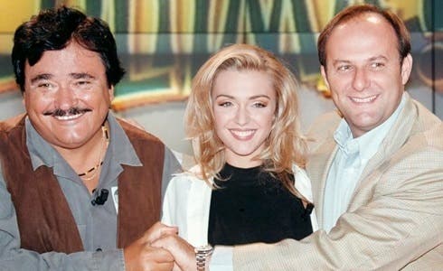 Umberto Smaila, Paola Barale e Gerry Scotti in La sai l'ultima? - 1995