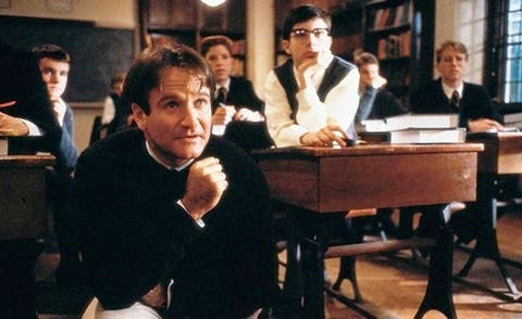 Robin Williams in L'Attimo fuggente